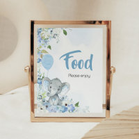 Blue Little Peanut Elephant Baby shower nourriture