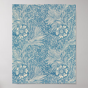 Poster Blue Marigolds (par William Morris)