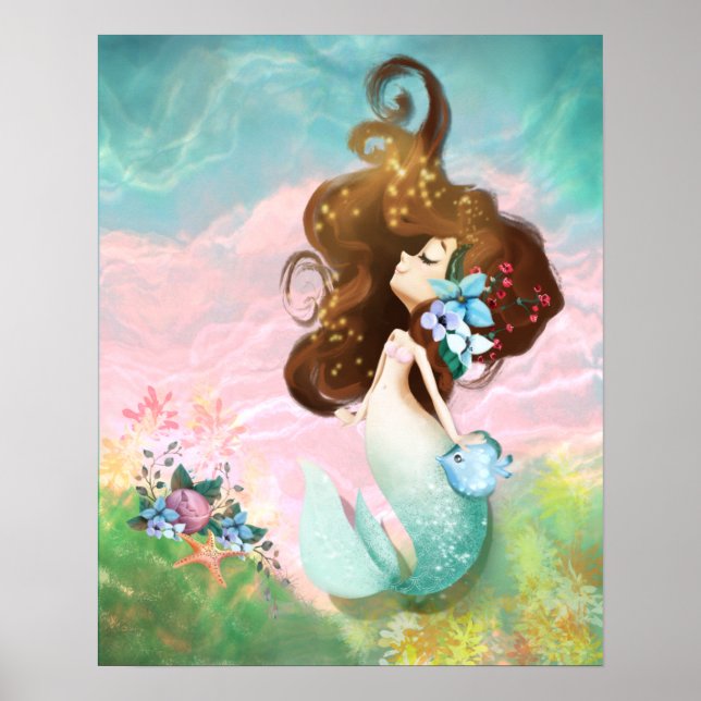 Poster Blue Mermaid (Devant)