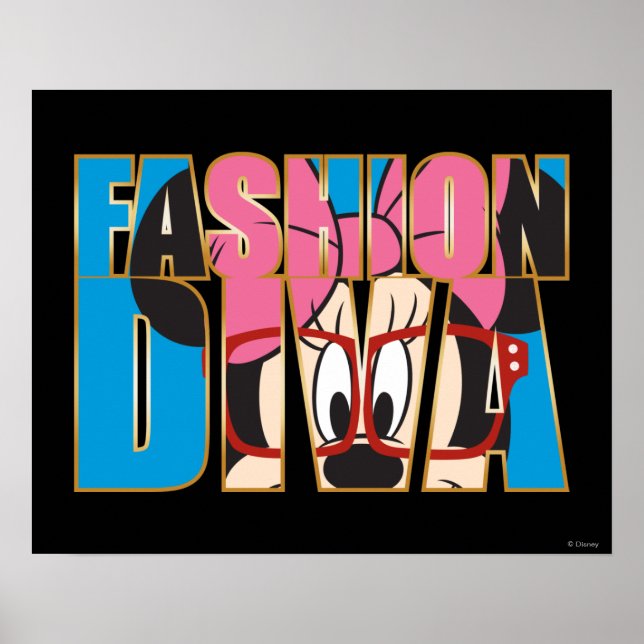 Poster Blue Minnie | Fashion Diva (Devant)