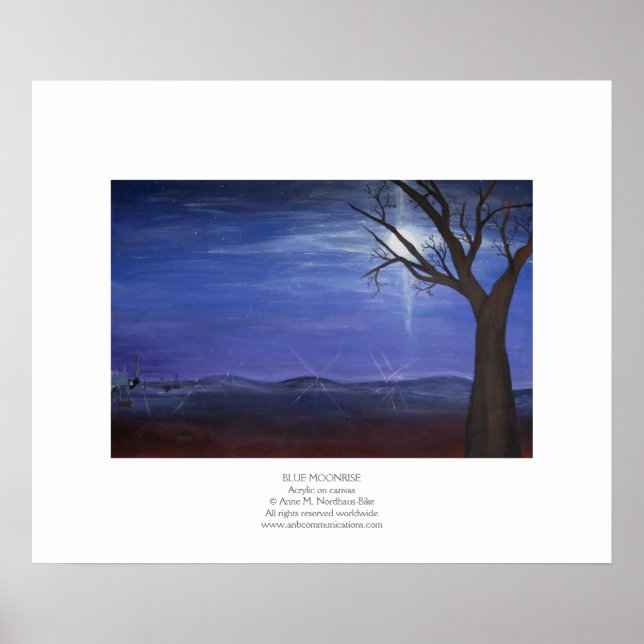 Poster Blue Moonrise (Devant)