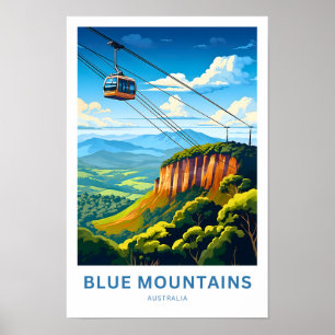 Poster Blue Mountains Australie Travel Print