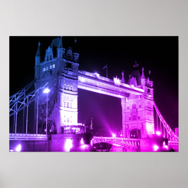 Poster Blue Night London Tower Bridge (Devant)