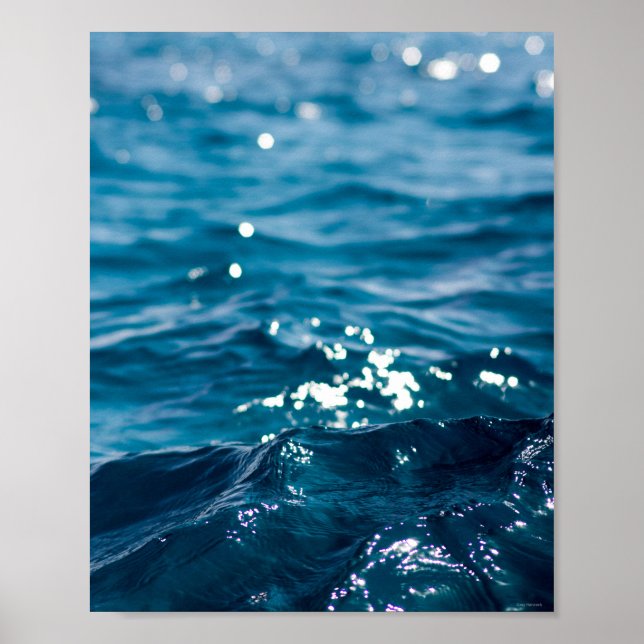 Poster Blue Ocean Wave (Devant)