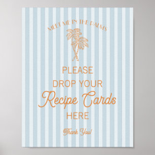 Poster Blue Palm Springs Beach Partager une recette Marié