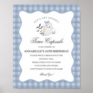Poster Blue Pastel Little Boo Ghost Time Capsule Jeu