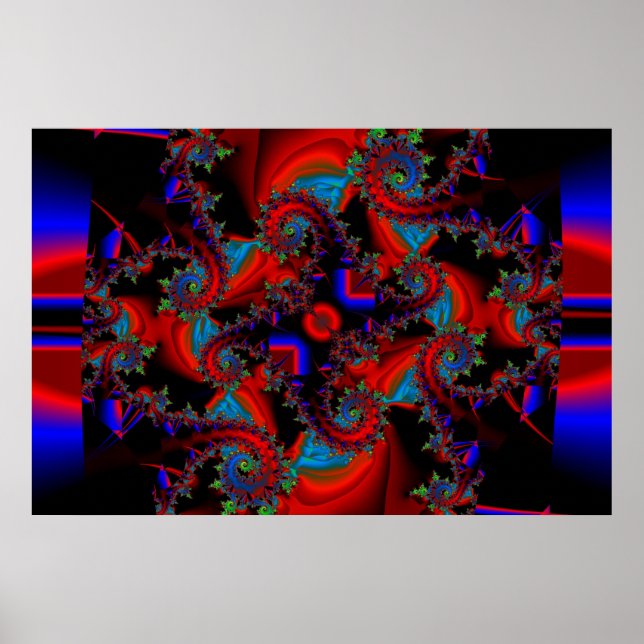 Poster Blue Red et Green font bataille (Devant)