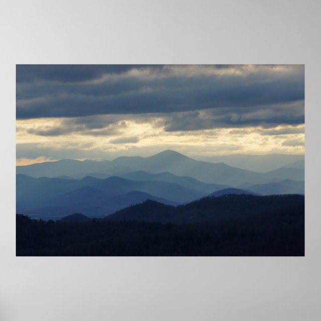 Poster Blue Ridge Mountains (Devant)