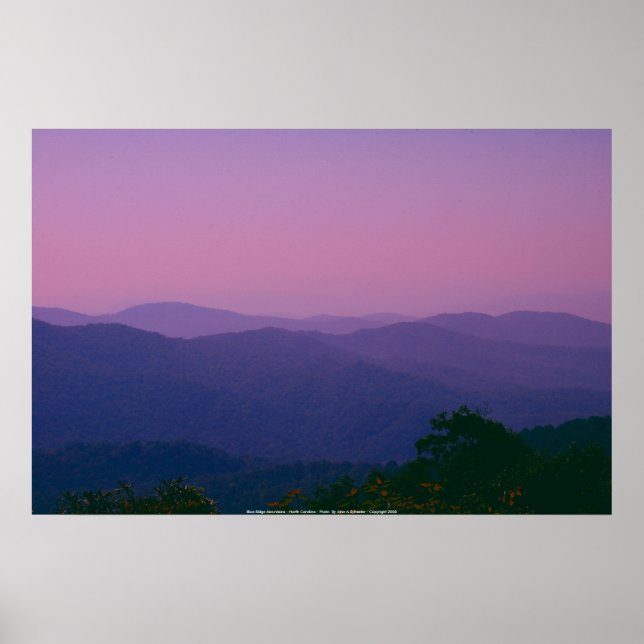 Poster Blue Ridge Mountains - Caroline du Nord... (Devant)