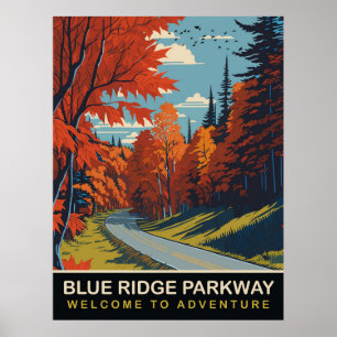 Poster Blue Ridge Parkway, Voyage