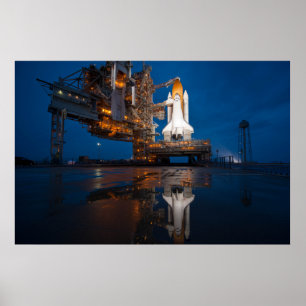 Poster Blue Sky for Space Shuttle Atlantis Launch