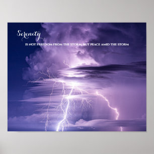 Poster Blue Sky Lightning Inspiration Serenity Citation