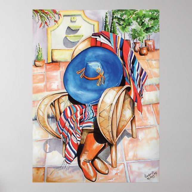 Poster Blue Sombrero (Devant)
