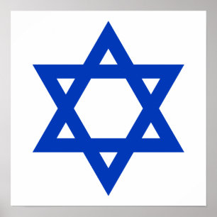 Poster Blue Star of David