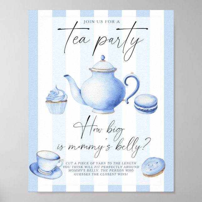 Poster Blue Tea Party Quelle taille est le jeu du ventre  (Devant)