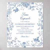 Blue Toile De Jouy Temps Capsule Baby Anniversaire