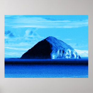 Poster Blue Views Ailsa Craig Firth of Clyde Scotland