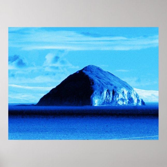 Poster Blue Views Ailsa Craig Firth of Clyde Scotland (Devant)