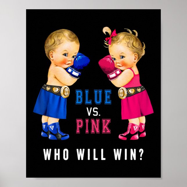 Poster Blue Vs Pink Boxing Babies Genre Reveal Party S (Devant)
