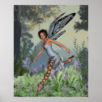 Bluebell Fairy in Spring Woodland