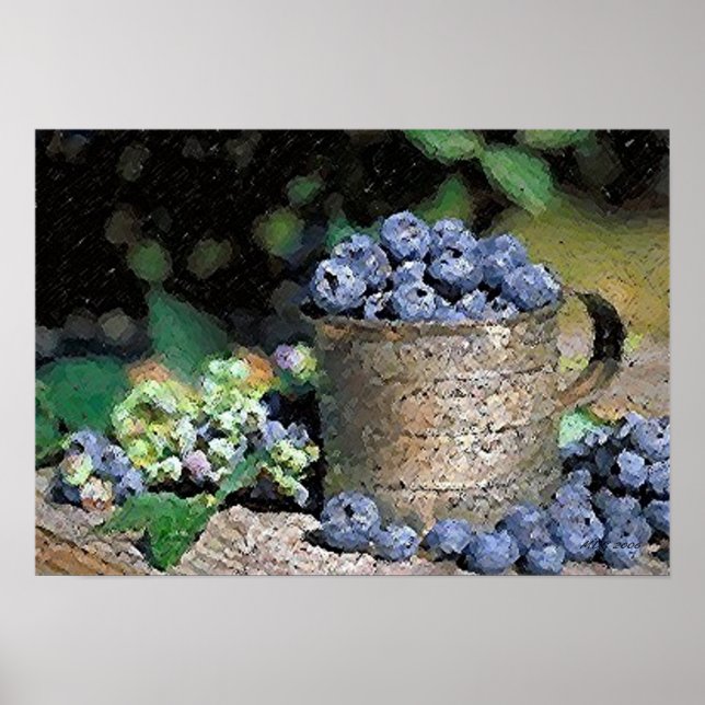 Poster Blueberries Imprimer (Devant)