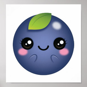Poster Blueberry de Kawaii