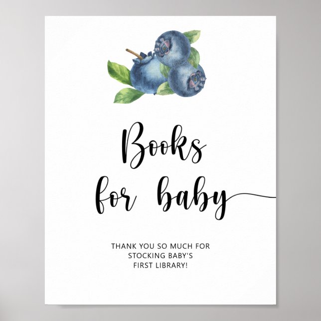 Poster Blueberry - livres pour bébé (Devant)
