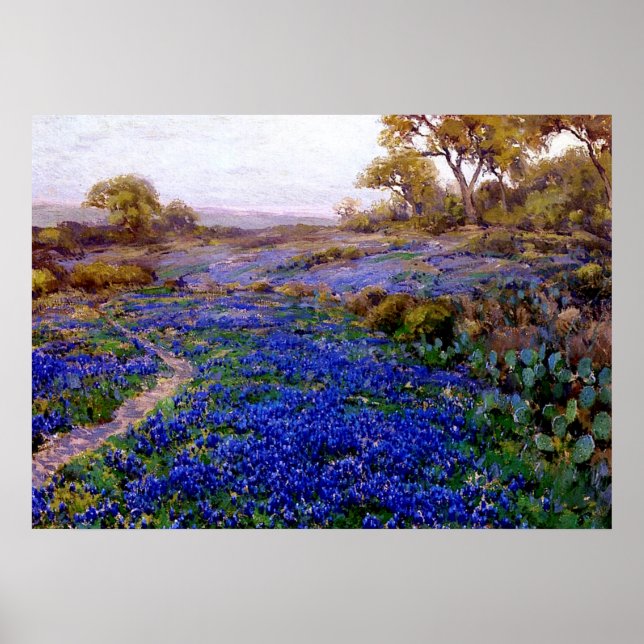 Poster Bluebonnets à Twilight, au nord de San Antonio (Devant)