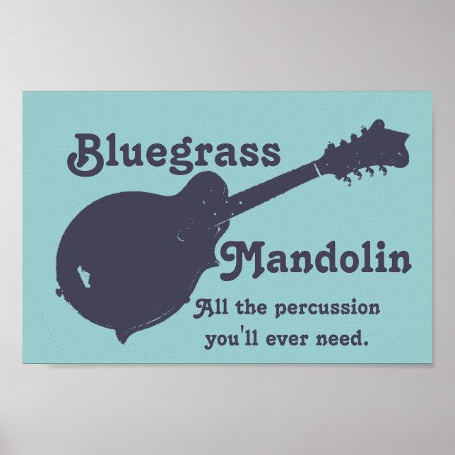 Poster Bluegrass Mandolin - Toutes les percussions dont v (Devant)