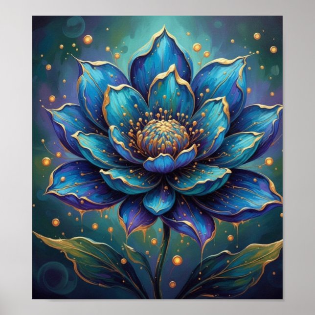 Poster BlueLotusFlower (Devant)