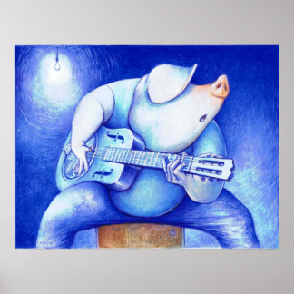 Poster Blues Porcine