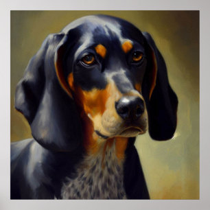 Poster Bluetick Coonhound Dog
