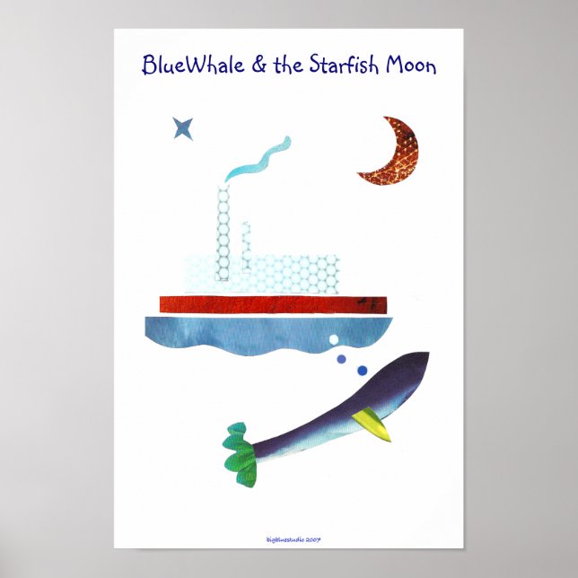 Poster BlueWhale & Starfish Moon (Devant)