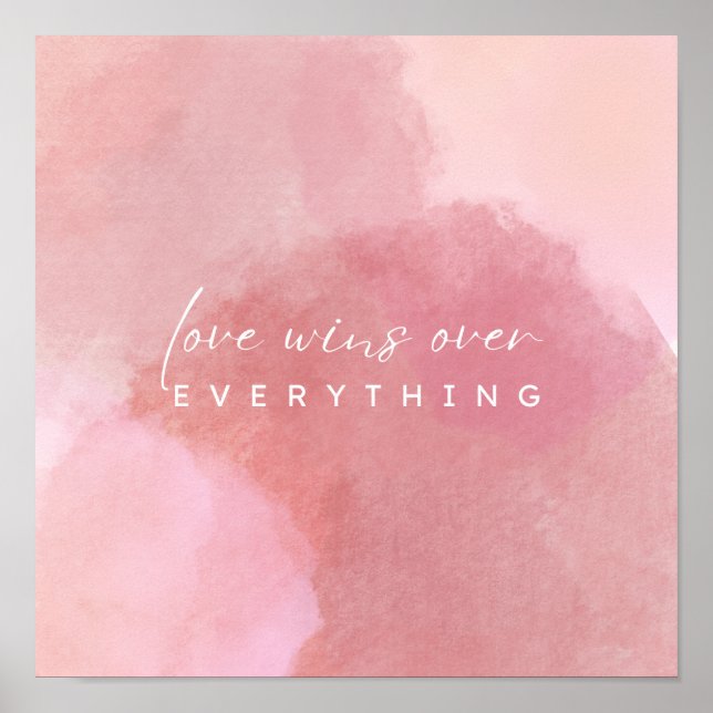 Poster "Blush of Love : A Pink Watercolor Affair" (Devant)