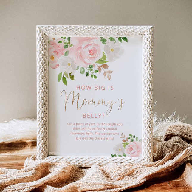 Poster Blush Pink floral quelle est la taille du ventre d (Créateur téléchargé)
