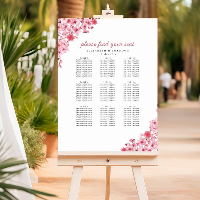 Poster Blush Sakura Wedding – Spring Floral  (Créateur téléchargé)