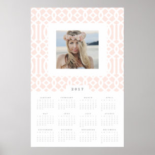 Poster Blush Trellis 16x24 Calendrier photo 2017