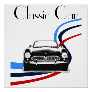 Poster BMW 507 classic car