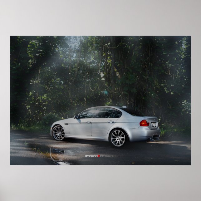 Poster BMW M3 E90 dans la masse (Devant)