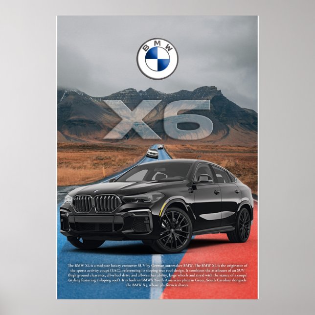 POSTER BMW X6 (Devant)