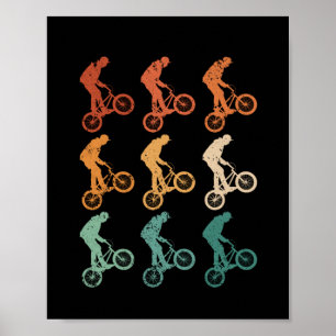 Poster BMX Bicycle Biker Vintage Wheely Bike Motocross