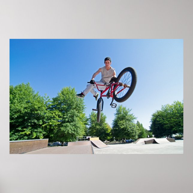 Poster BMX Bike Stunt queue whip (Devant)