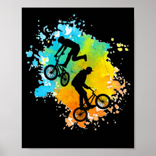 Poster BMX coloré Vélos Boys Vélo