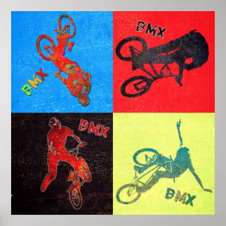 Poster BMX, explosion de couleur, Copyright Karen J Willi