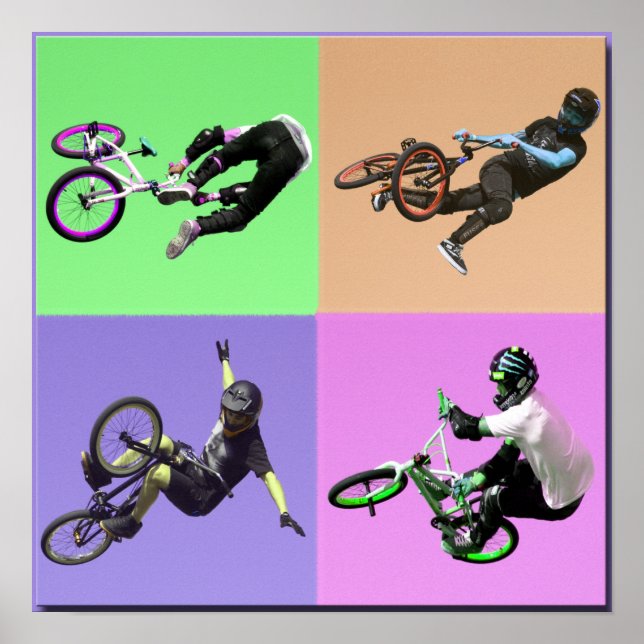 Poster BMX Extreme Pop Art, Copyright Karen J Williams (Devant)