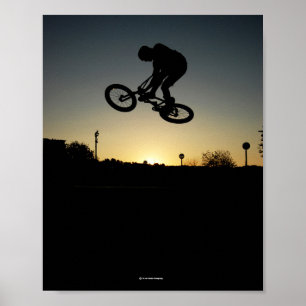 Poster BMX saut de rue cascade