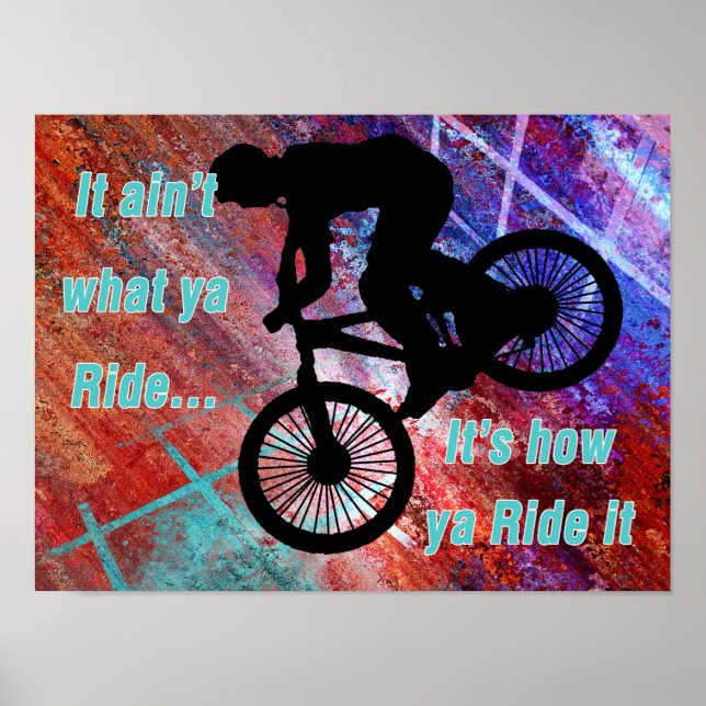 Poster BMX sur le terrain rouillé Risque Comment Ya le pi (Devant)
