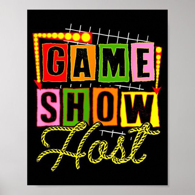 Poster Board Game Lover Trivia Game Night Funny Game Show (Devant)