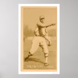 Poster Boardwalk Brown Athletics Baseball 1914