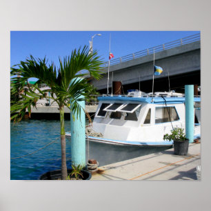 Poster Boat & Bridge, Nassau